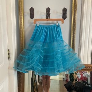 Bright blue women's crinolin